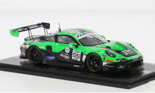 Porsche 992 GT3 R 1/43 Spark 911  24h Spa 2024 Dinamic GT #55 J.Rappange/A.Blom 1:43 modellino in miniatura