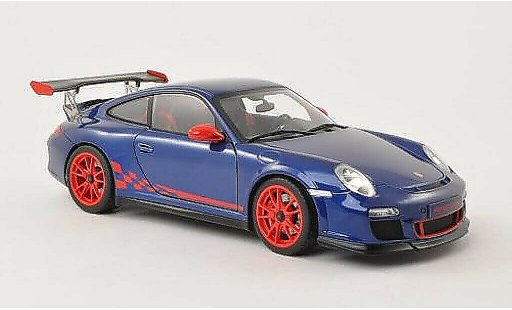 Porsche 911 GT3 1/18 Autoart 3.8 blu/rosso 2010 modellini auto
