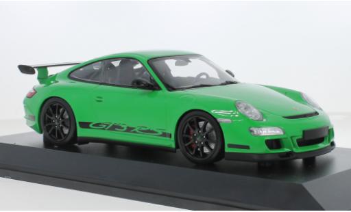 Porsche 997 GT3 RS 1/18 Minichamps 911 grün 2007 1:18 modellino in miniatura