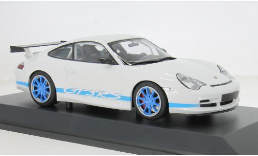 Porsche 996 GT3 RS 1/18 Minichamps 911 weiss/blau 2002 1:18 modellino in miniatura