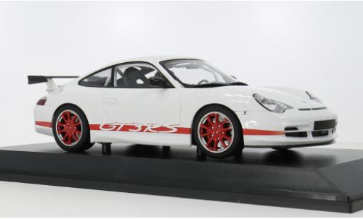 Porsche 996 GT3 RS 1/18 Minichamps 911 weiss/rot 2002 1:18 modellino in miniatura