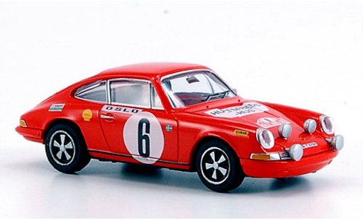 Porsche 911 Base 1/87 Brekina rosso vincitore Rally Monte Carlo 1970 modellini auto