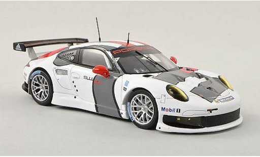 Porsche 911 R 1/43 Spark bianco/rosso/grigio Testfahrzeug 2013 modellini auto