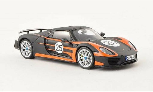 Porsche 918 Weissach Package 1/43 Spark Spyder con biancoach-Paket No.25 opaconero/orange 2013 modellini auto