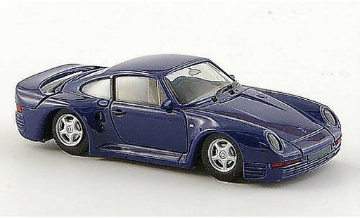 Porsche 959 Base 1/87 Herpa blu modellini auto