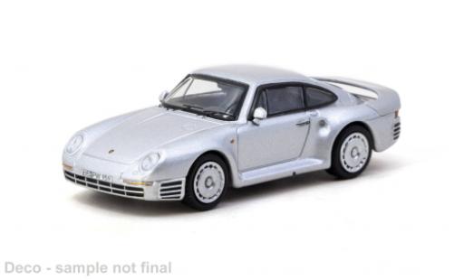 Porsche 959 1/64 Tarmac Works silber 1989 1:64 modellino in miniatura