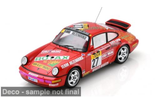 Porsche 964 1/43 Spark Carrera 2 rot 24h Spa Francorchamps 1991 #27 R. van der velden/M. van Vliet 1:43 modellini auto
