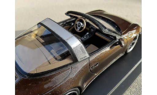Porsche 911 Targa 1/18 GT Spirit 4 GTS marrone jantes techart modellini auto