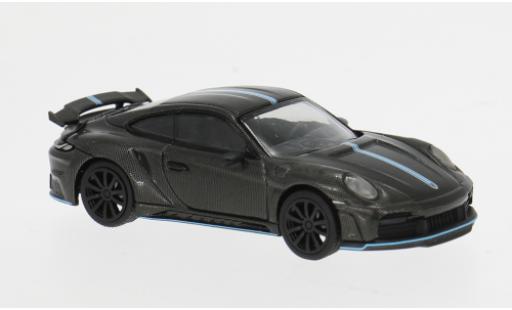 Porsche 992 S 1/64 Pop Race tinger GTR carbon/blau 1:64 modellino in miniatura