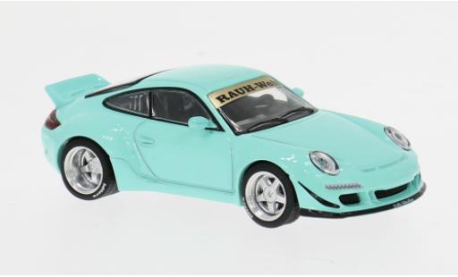 Porsche 997 RWB 1/64 Pop Race t&uuml;rkis 1:64 modellino in miniatura
