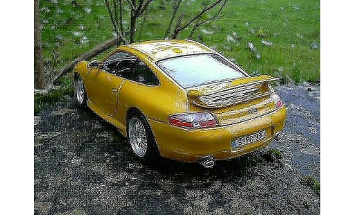 Porsche 911 GT3 1/18 Burago 99 giallo modellini auto