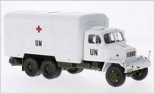 Praga V3S Kasten 1/43 Abrex furgone UN skrinovy vuz (Container Truck) bianco modellini auto