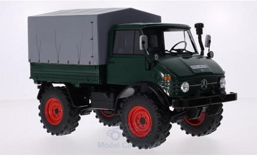 Mercedes Unimog 1/18 Premium ClassiXXs 406 verde mit Plane modellino in miniatura