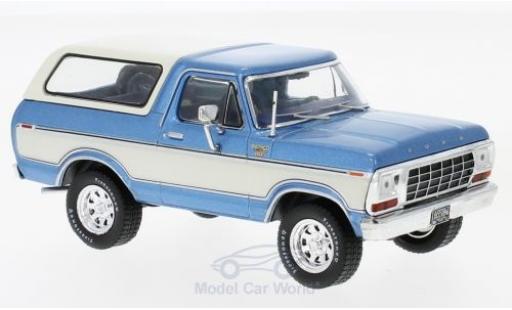 Ford Bronco 1/43 Premium X metallico blu/bianco 1978 modellino in miniatura