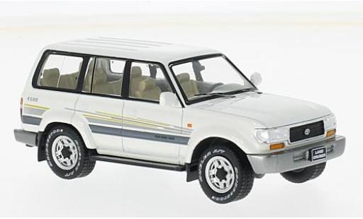 Toyota Land Cruiser 1/43 Premium X LC80 metallico bianco 1996 modellino in miniatura