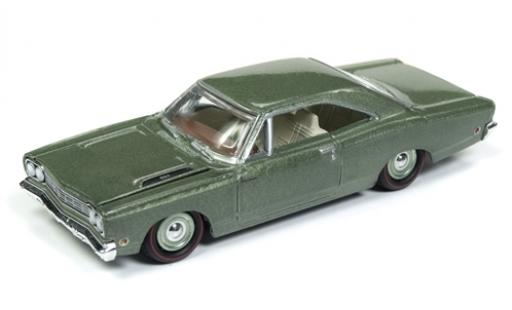Plymouth Road Runner 1/64 Racing Champions metallico verde 1968 modellino in miniatura