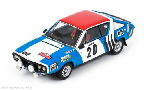 Renault 17 1/43 Spark Rally Monte Carlo 1975 #20 J.F.Piot/J.De Alexandris 1:43 modellino in miniatura