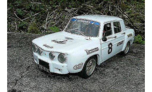 Renault 8 Gordini 1/18 Solido bianco jantes larges et kit carrosserie dinacar modellini auto