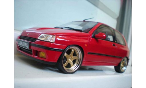 Renault Clio 16S 1/18 Ottomobile 1991 rosso jantes 17 pouces modellini auto