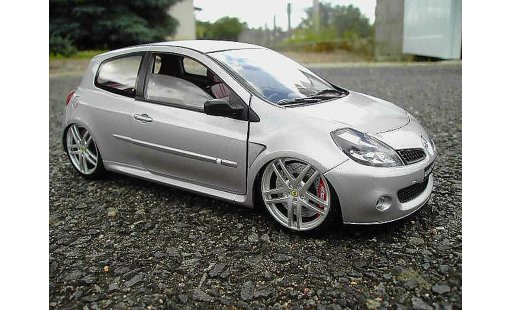 Renault Clio 3 RS 1/18 Solido grigio jantes ferrari f430 modellini auto