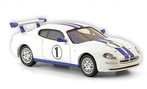 Maserati 3200 GT 1/87 Ricko Trofeo bianco/blu No.1 2002 modellino in miniatura
