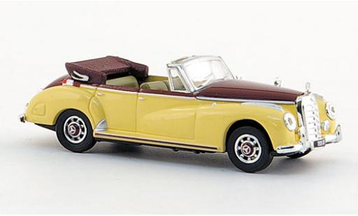 Mercedes 300 1/87 Ricko C Cabriolet beige/rosso 1955 modellino in miniatura