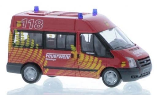 Ford Transit 1/87 Rietze HD Bus Feuerwehr Würenlingen 2006 modellino in miniatura
