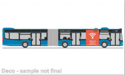 Mercedes Citaro 1/87 Rietze G WSW mobil Wuppertal 2015 modellino in miniatura