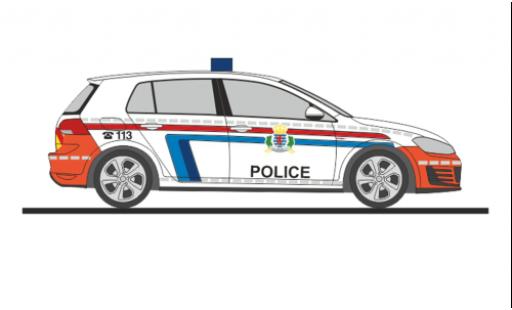 Volkswagen Golf 1/87 Rietze VII GTI Police (LU) modellino in miniatura