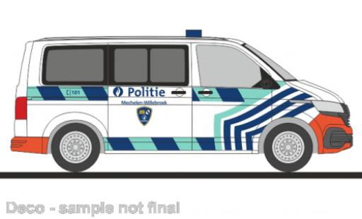 Volkswagen T6 1/87 Rietze .1 bus Politie Mechelen (BE) modellino in miniatura