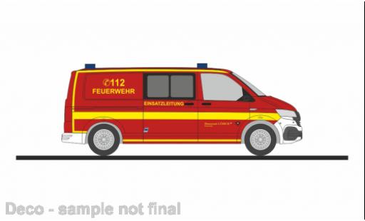 Volkswagen T6 1/87 Rietze .1 bus pompiers Lübeck modellino in miniatura