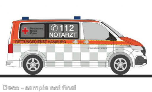 Volkswagen T6 1/87 Rietze .1 DRK Ambulanzdienst Hamburg modellino in miniatura