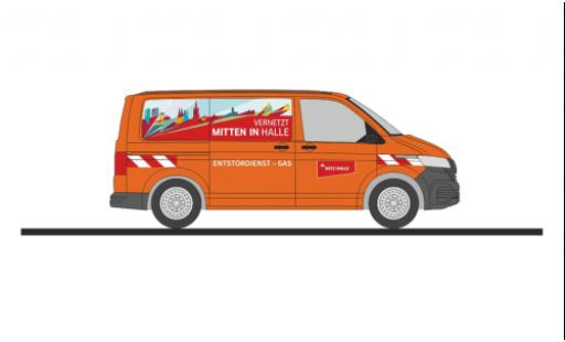 Volkswagen T6 1/87 Rietze bus Entstördienst Halle modellino in miniatura