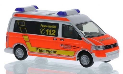 Volkswagen T5 1/87 Rietze RTW Feuerwehr Remscheid 2010 modellino in miniatura