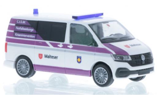 Volkswagen T6 1/87 Rietze .1 Bus Malteser Wilhelmshaven modellino in miniatura