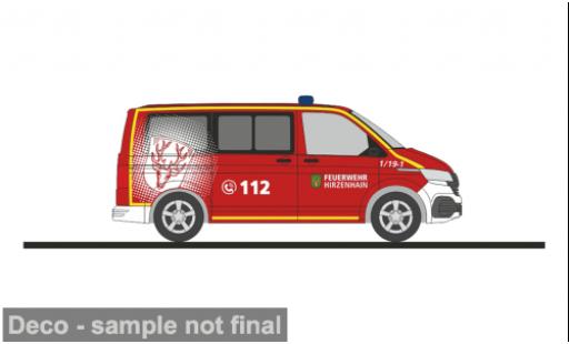 Volkswagen T6 1/87 Rietze .1 Feuerwehr Hirzenhain 1:87 modellino in miniatura