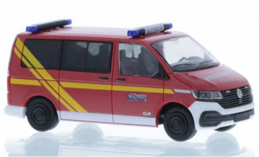 Volkswagen T6 1/87 Rietze .1 Feuerwehr Wolfach court- empattement modellino in miniatura