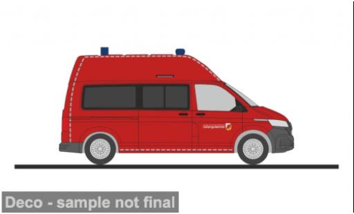 Volkswagen T6 1/87 Rietze .1 FW Greifswald Gefahrguteinheit Nord 1:87 modellino in miniatura