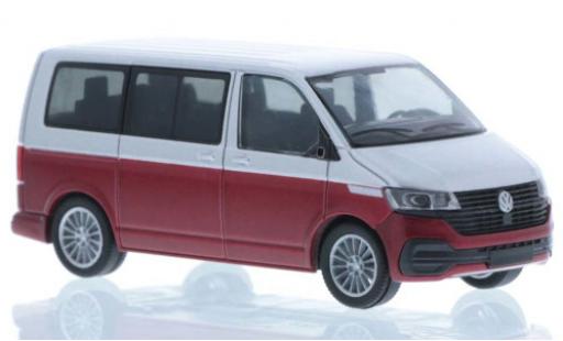 Volkswagen T6 1/87 Rietze .1 grigio/rosso court- empattement modellino in miniatura