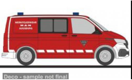 Volkswagen T6 1/87 Rietze .1 Werkfeuerwehr MAN Augsburg 1:87 modellino in miniatura