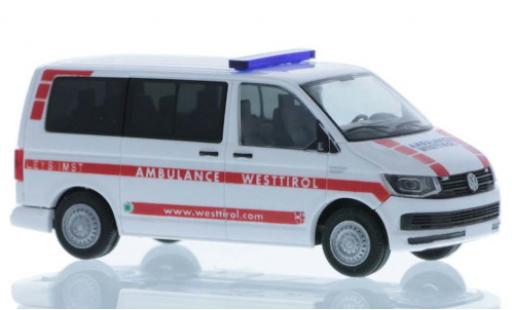 Volkswagen T6 1/87 Rietze Ambulance Westtirol court- empattement modellino in miniatura