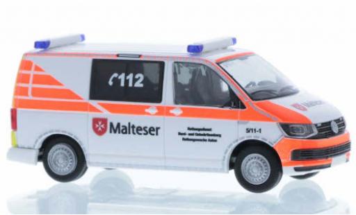 Volkswagen T6 1/87 Rietze Malteser Aalen court- empattement modellino in miniatura