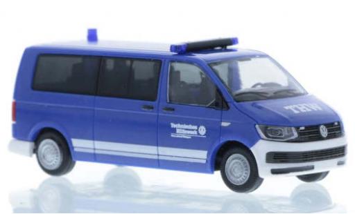 Volkswagen T6 1/87 Rietze THW Ortsverband Stuttgart plus long empattement modellino in miniatura