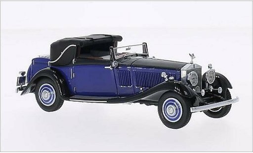 Rolls Royce Phantom Continental 1/43 Neo II DHC Gurney Nutting blu/nero RHD modellini auto