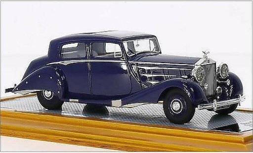Rolls Royce Phantom Hooper 1/43 Ilario III Sedanca De Ville blu RHD 1937 modellini auto