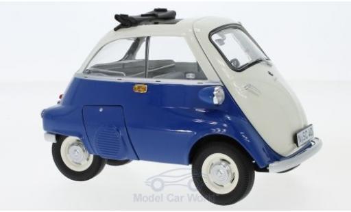 Bmw Isetta 1/18 Schuco blu/beige Export modellino in miniatura