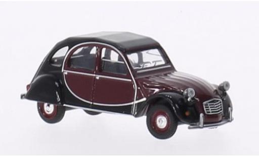 Citroen 2CV 1/64 Schuco Charleston rosso/nero modellino in miniatura