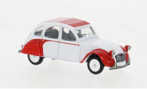 Citroen 2CV 1/64 Schuco Dolly weiss/rot 1:64 modellino in miniatura