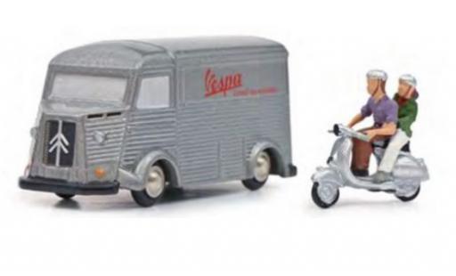 Citroen Type HY 1/90 Schuco Vespa avec Vespa et figurines modellino in miniatura