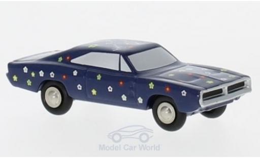 Dodge Charger 1/90 Schuco blu/Dekor Happy Birthday 2019 modellino in miniatura
